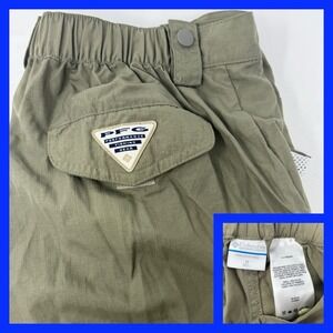 Columbia PFG Convertible Zip Off Cargo Fishing Pants Khaki Mens M